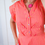 Chappel Punch Striped Shirt Dress Entro
