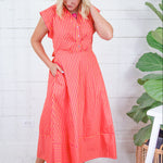 Chappel Punch Striped Shirt Dress Entro