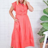 Chappel Punch Striped Shirt Dress Entro