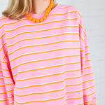 Charles Pink + Orange Lounge Sweatshirt