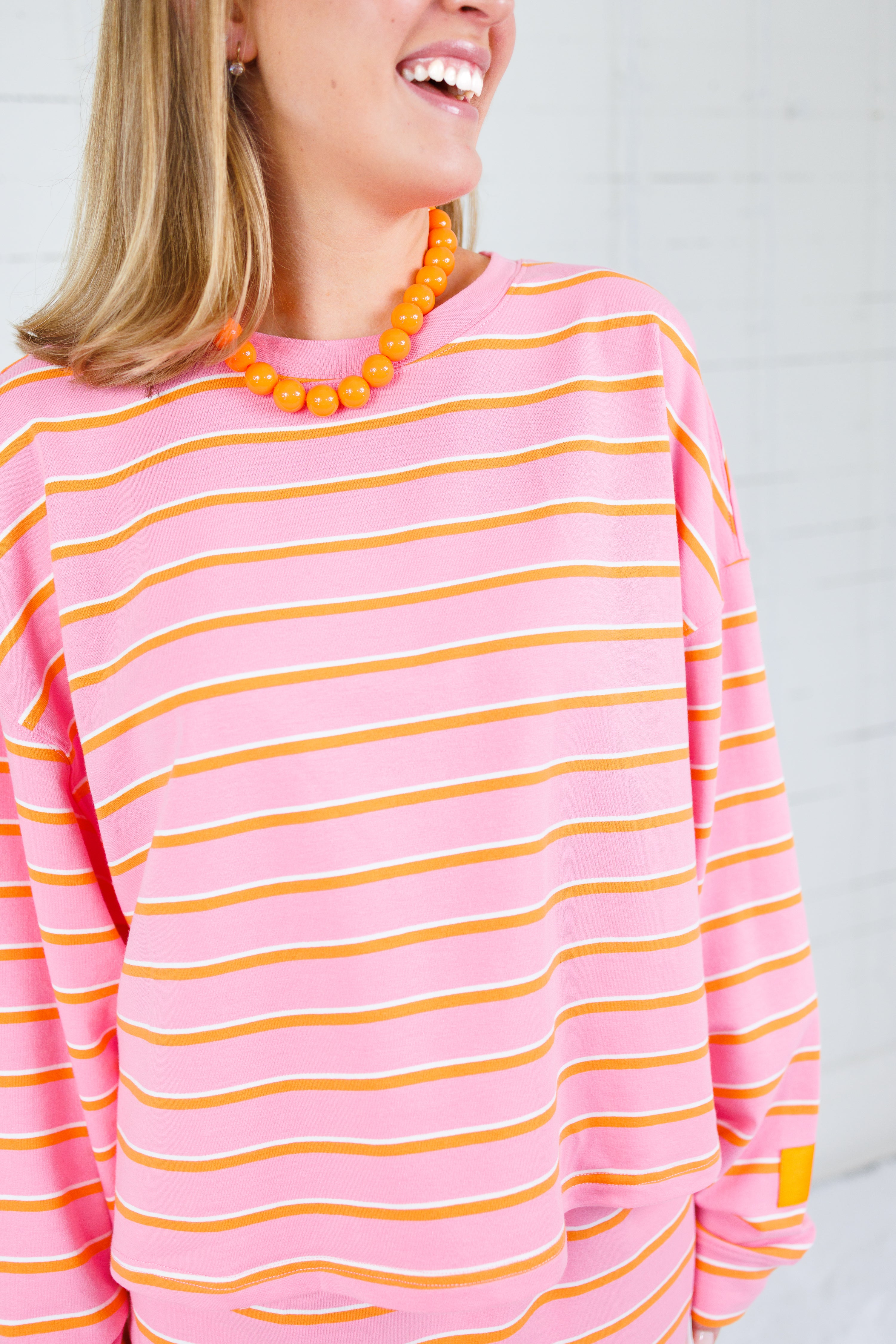 Charles Pink + Orange Lounge Sweatshirt