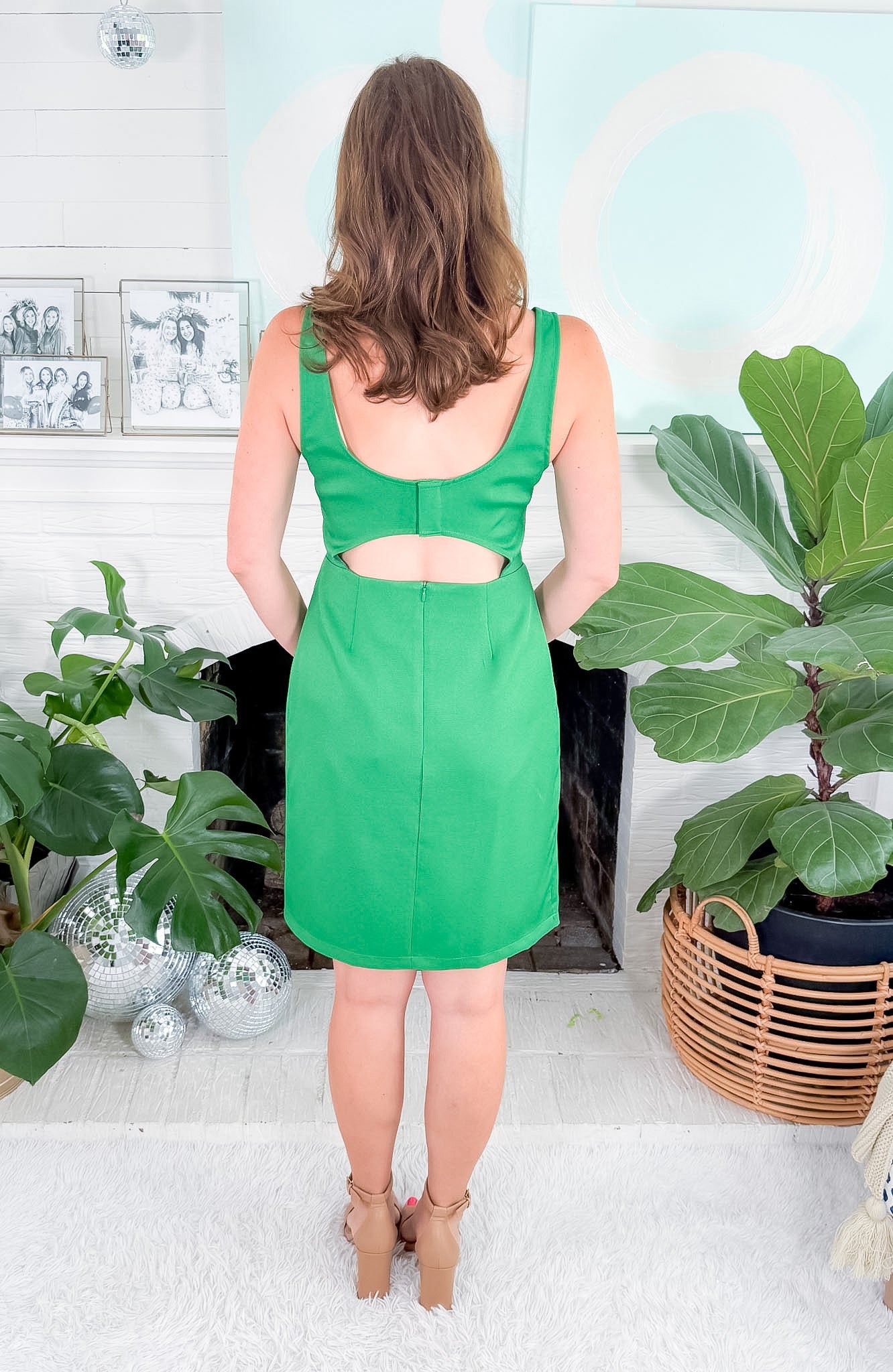 Charleston Green Mini Dress Molly Bracken