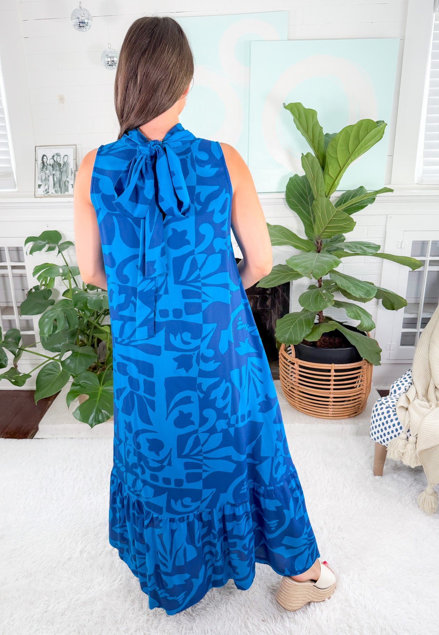 Charlie Blue Turquoise Maxi Dress Briton Court