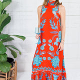 Charlie Strawberry Waves Maxi Dress Briton Court