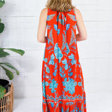 Charlie Strawberry Waves Maxi Dress Briton Court