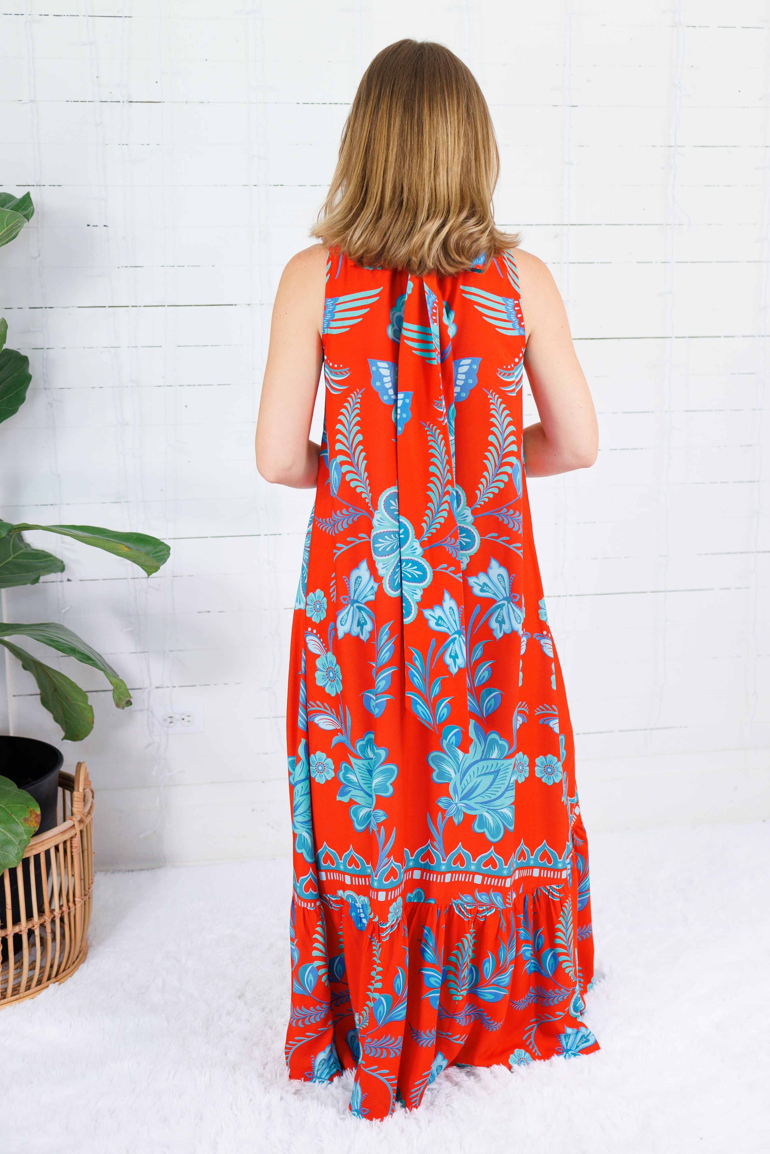 Charlie Strawberry Waves Maxi Dress Briton Court
