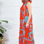 Charlie Strawberry Waves Maxi Dress Briton Court