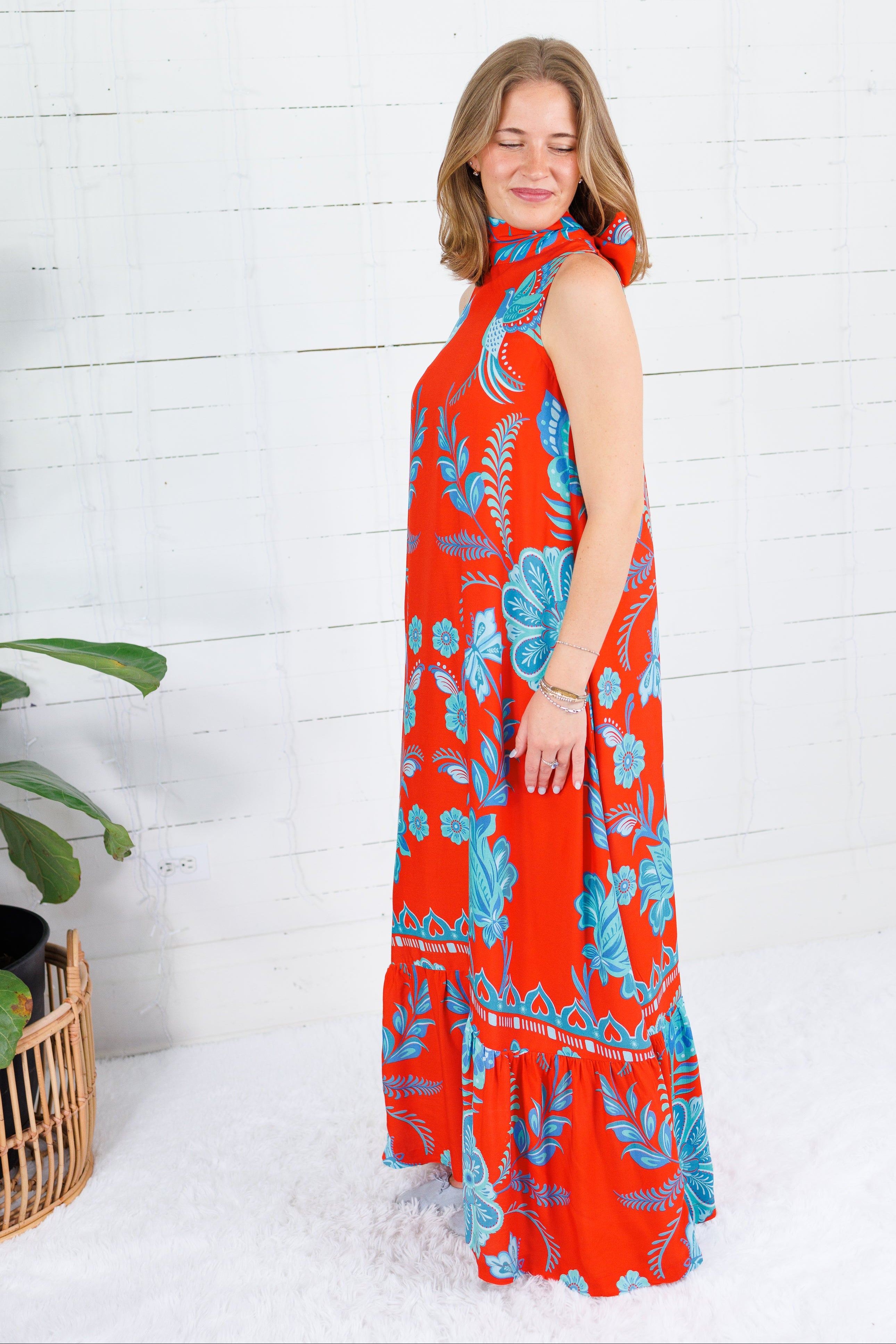 Charlie Strawberry Waves Maxi Dress Briton Court