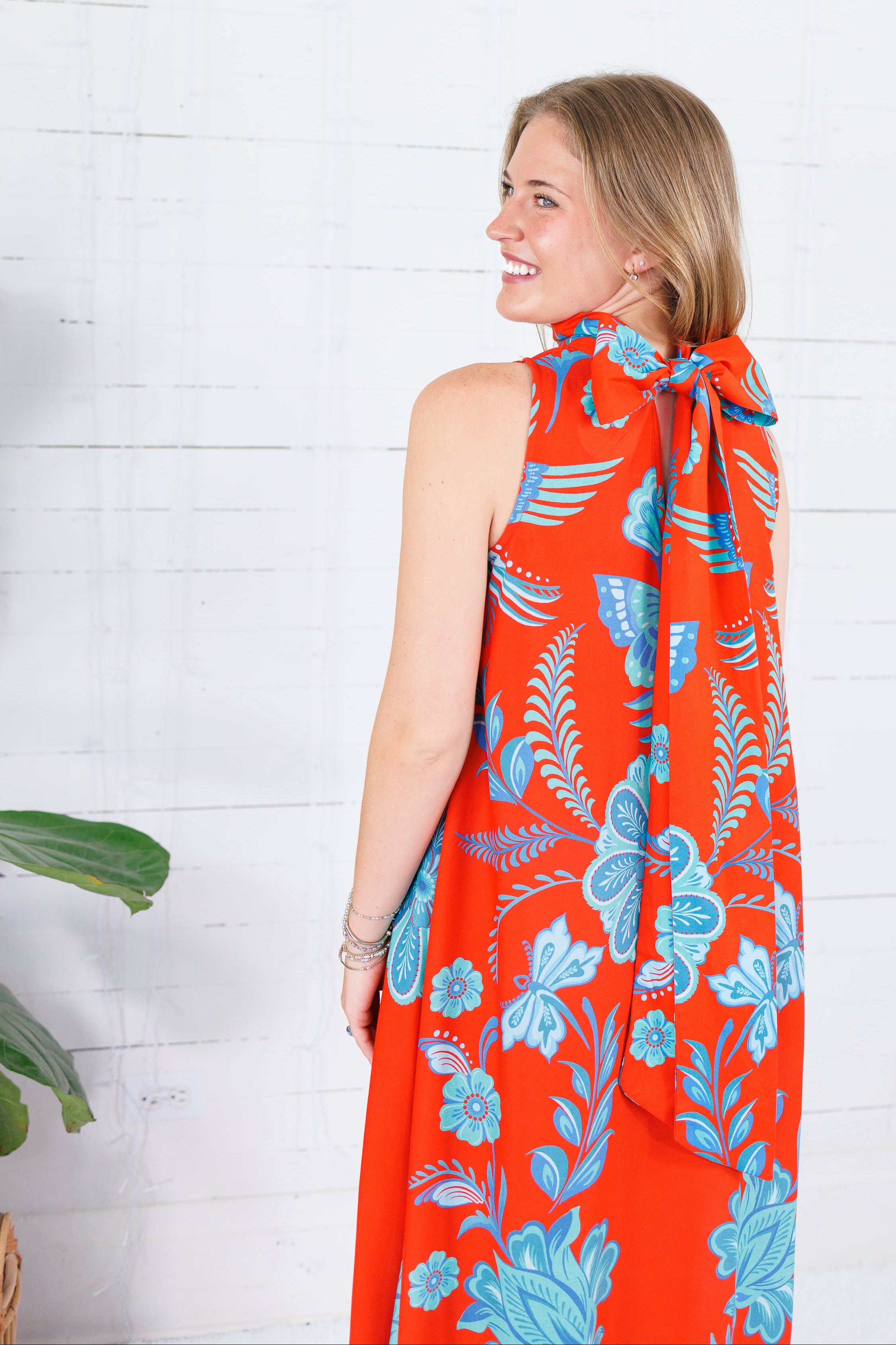 Charlie Strawberry Waves Maxi Dress Briton Court
