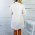 Charlotte Ecru Eyelet Shift Dress JODIFL