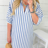 Charlotte Sky Ten Stripes Mini Dress Adrienne