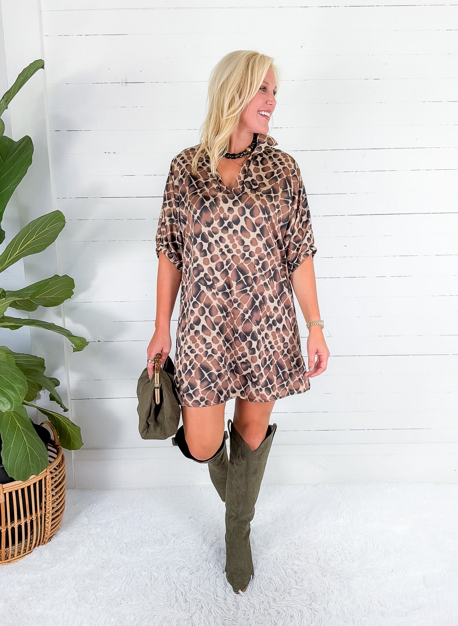 Charlotte Spotted Giraffe Dress Adrienne 