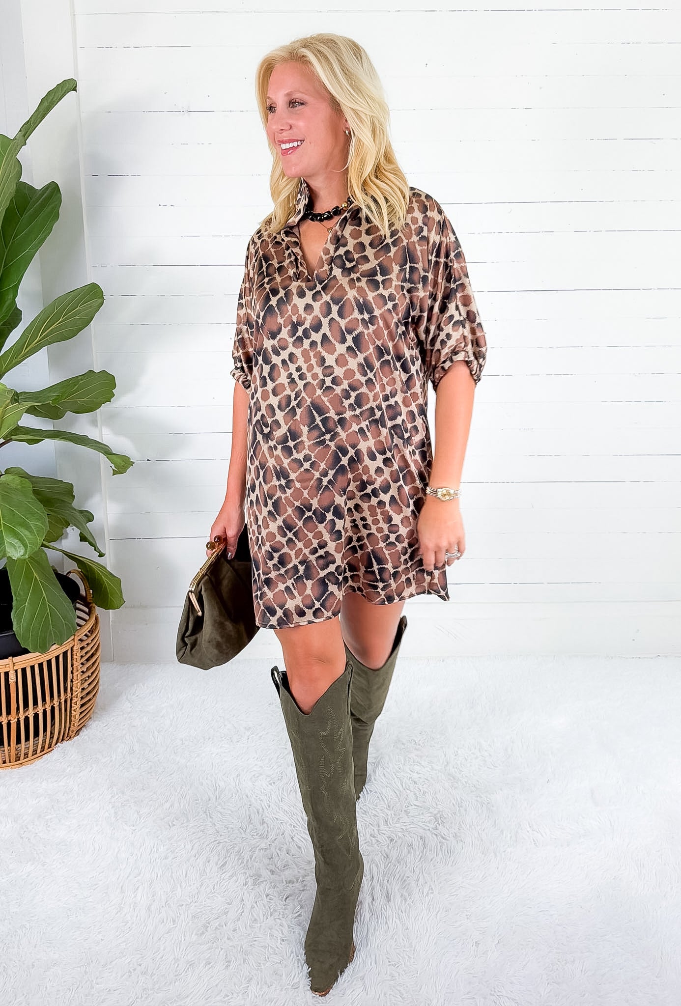 Charlotte Spotted Giraffe Dress Adrienne 
