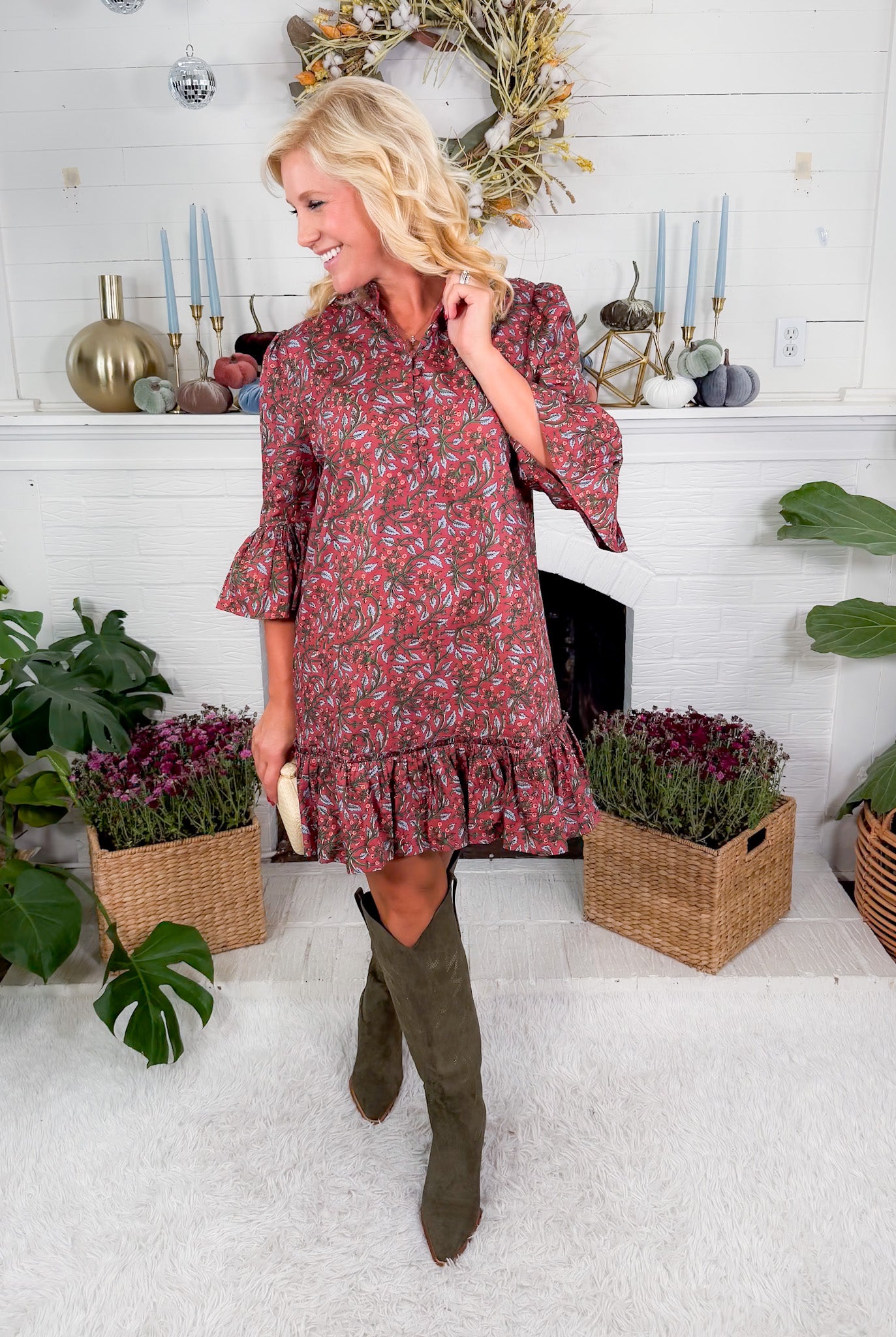 Chelsea Climbing Floral Mini Dress Double A the Brand