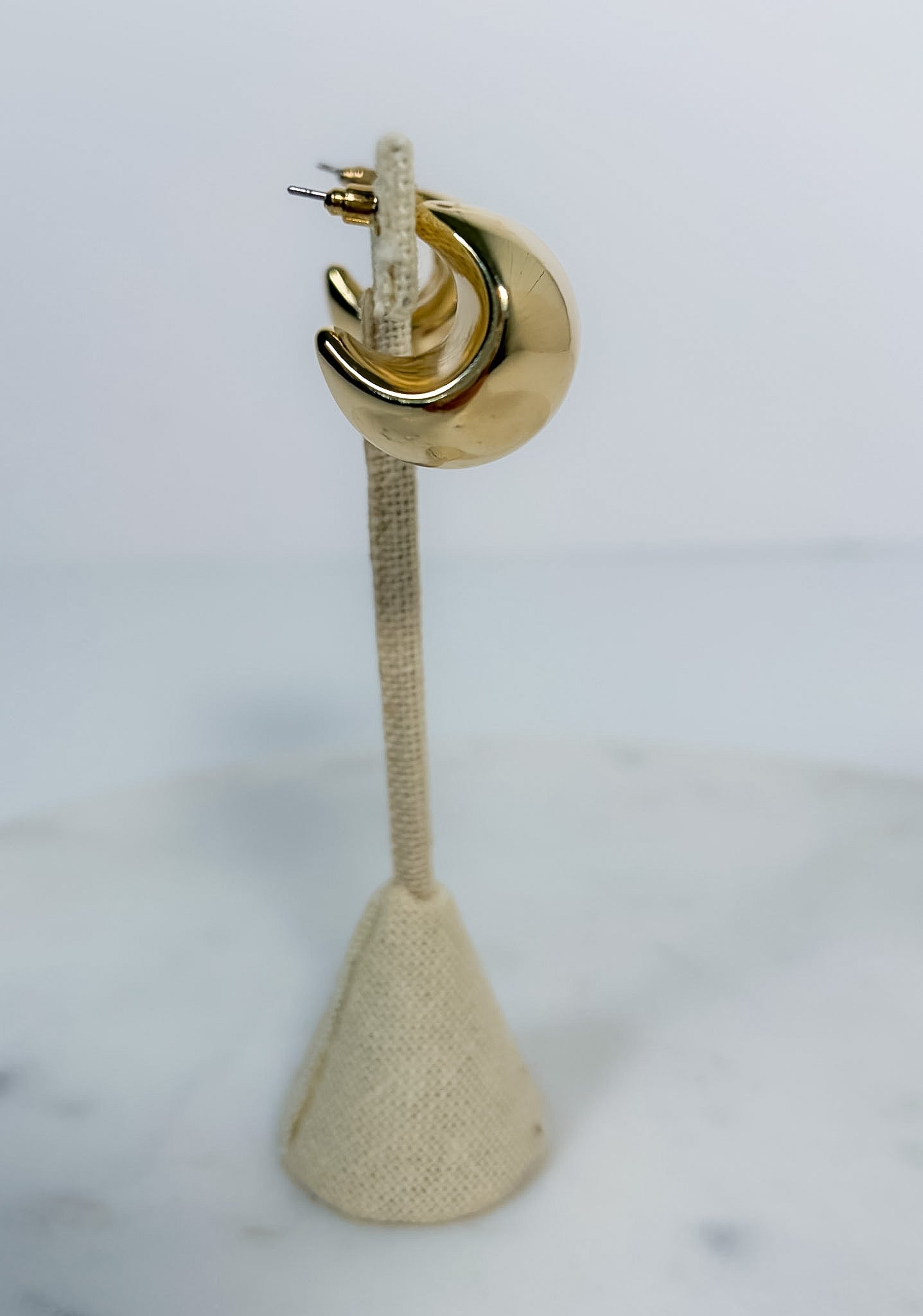 Cheney Puffy Gold Hoops