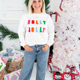 Chenille Holly Jolly Graphic Long Sleeve Top