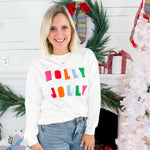 Chenille Holly Jolly Graphic Long Sleeve Top