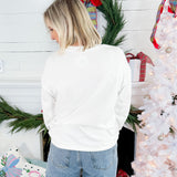 Chenille Holly Jolly Graphic Long Sleeve Top