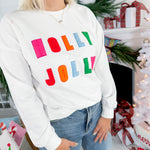 Chenille Holly Jolly Graphic Long Sleeve Top