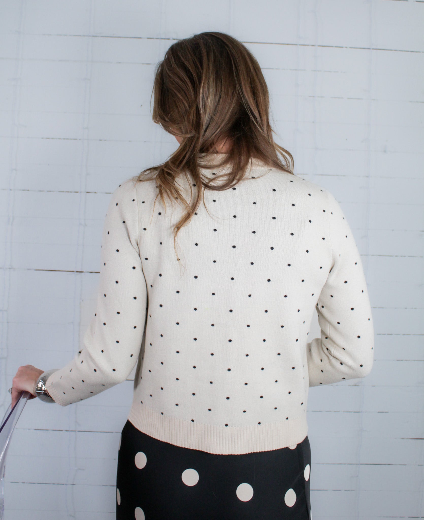 Chester Cream + Black Dot Cardigan Compania Fantastica