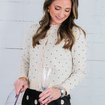 Chester Cream + Black Dot Cardigan Compania Fantastica