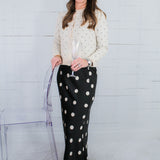 Chester Cream + Black Dot Cardigan Compania Fantastica
