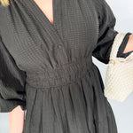 Chip Black Checker Maxi Dress Meet Me in Santorini