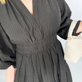 Chip Black Checker Maxi Dress Meet Me in Santorini