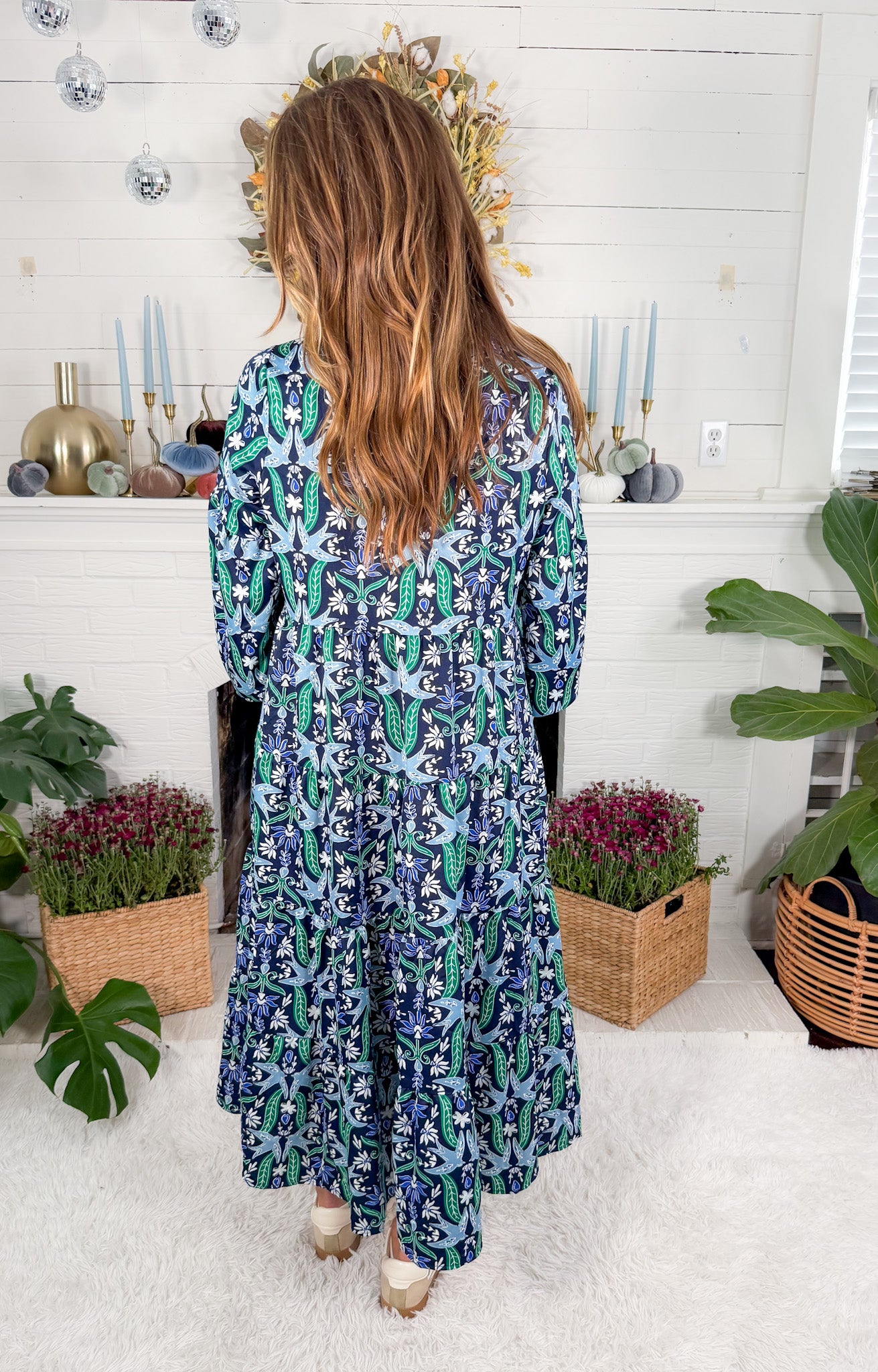 Christina Navy  Gossamer Wings Maxi Dress Mary Square