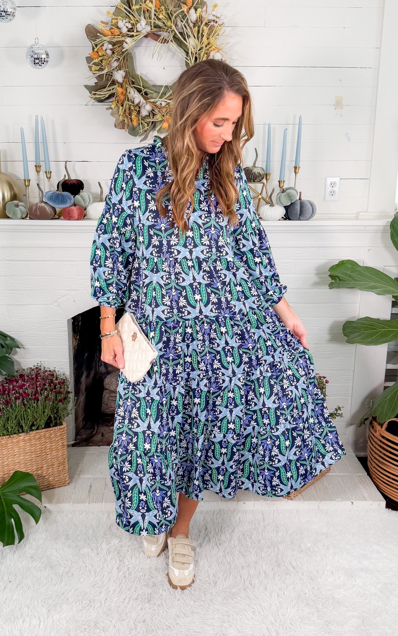 Christina Navy  Gossamer Wings Maxi Dress Mary Square