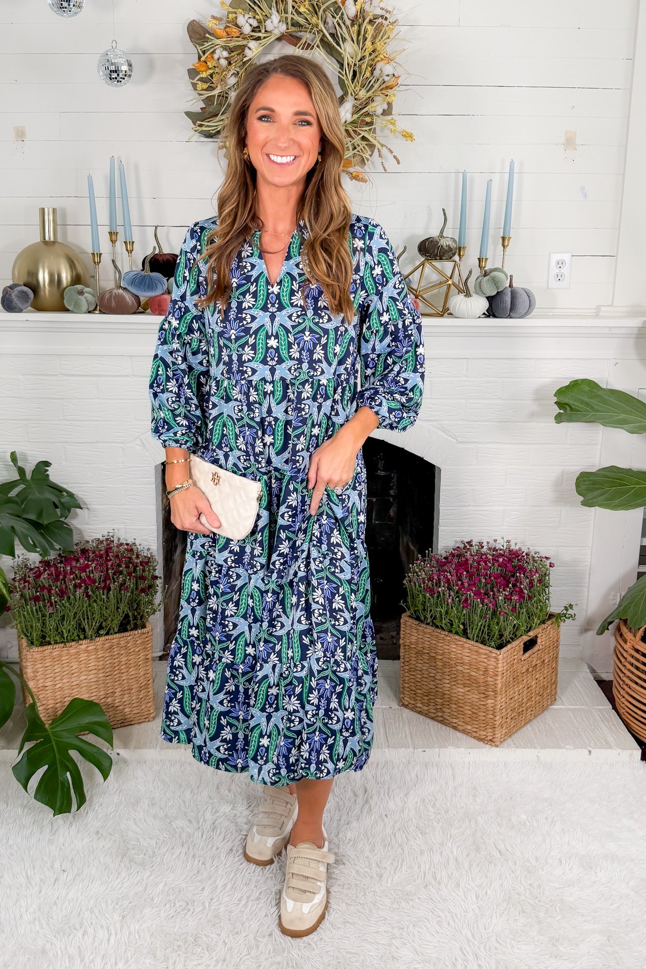 Christina Navy  Gossamer Wings Maxi Dress Mary Square