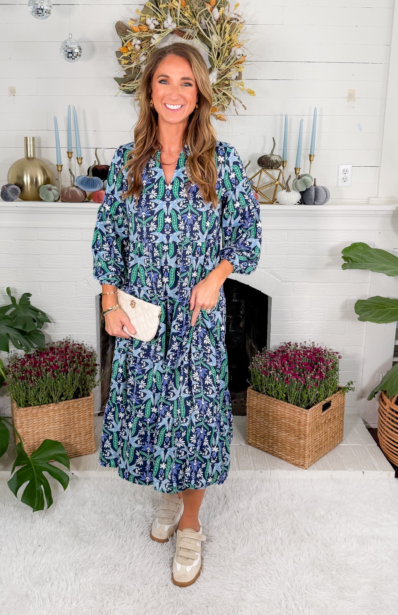 Christina Navy  Gossamer Wings Maxi Dress Mary Square