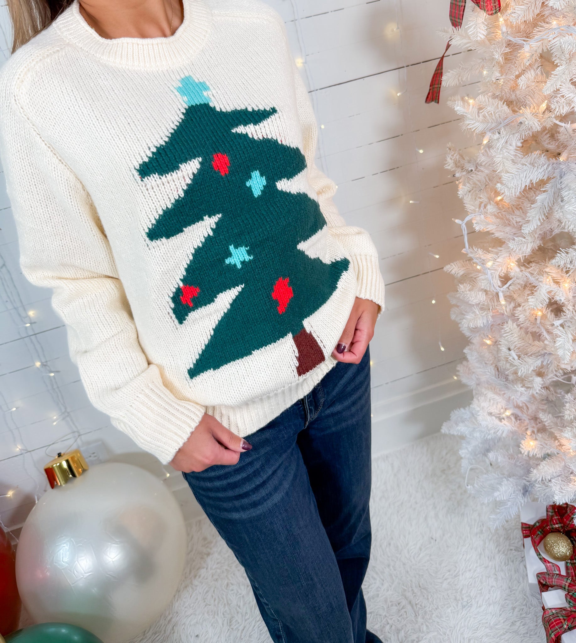 Christmas Tree Crewneck Sweater 
