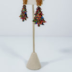 Christmas Tree Tinsel Earrings