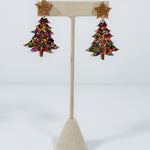 Christmas Tree Tinsel Earrings