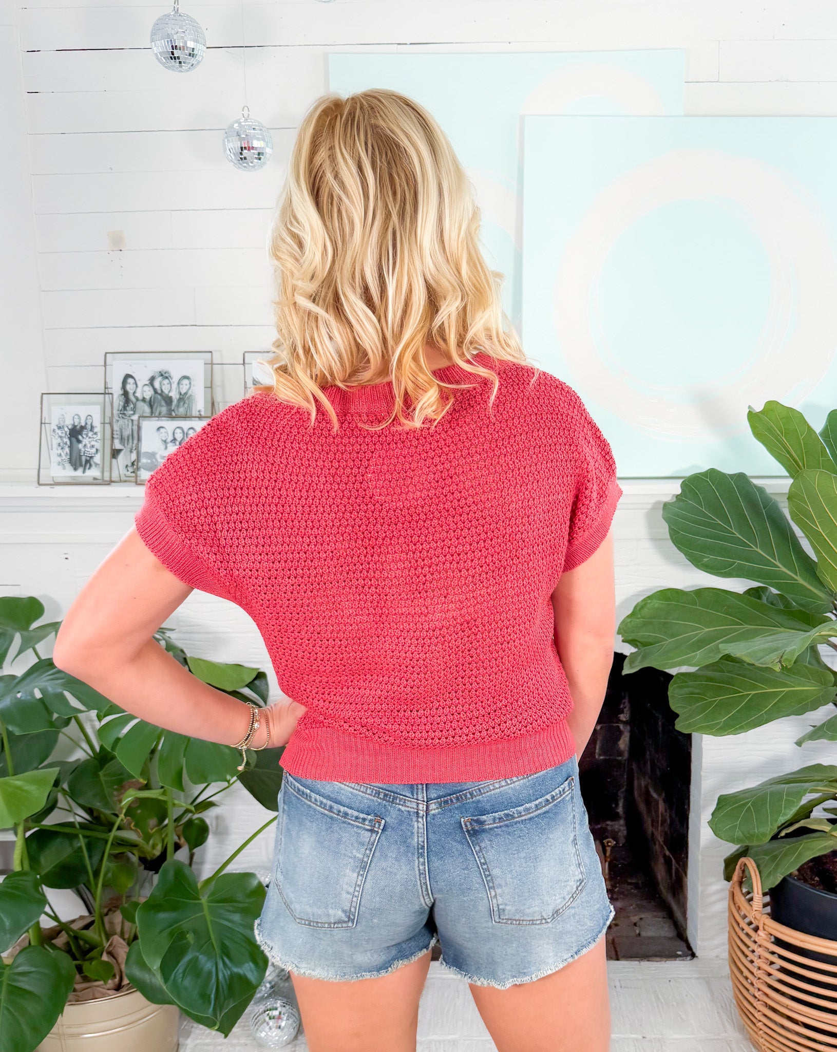 Cinnamon Open Weave Summer Sweater