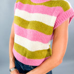 Cisse Rose Striped Sweater Frnch