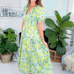 Citrus Splash Maxi Dress Meet Me in Santorini