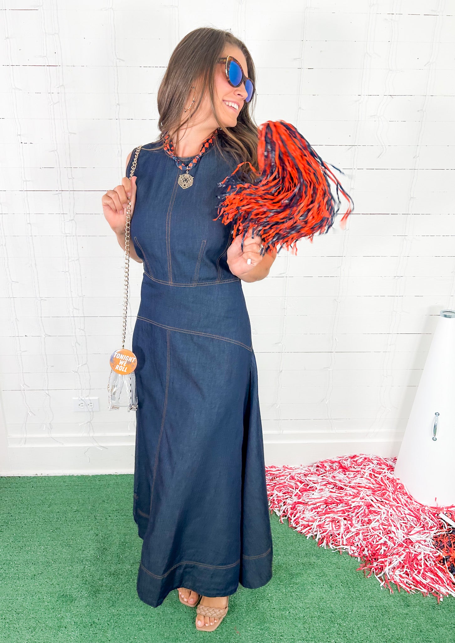 Claire Denim Maxi Dress Elizabeth James the Label