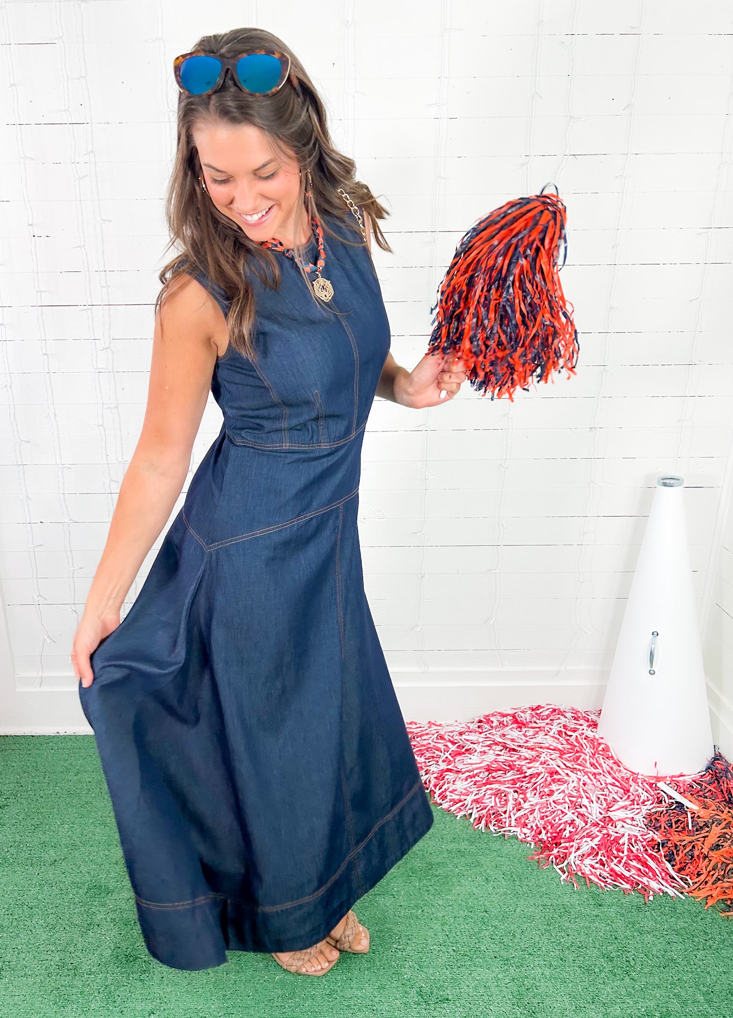 Claire Denim Maxi Dress Elizabeth James the Label