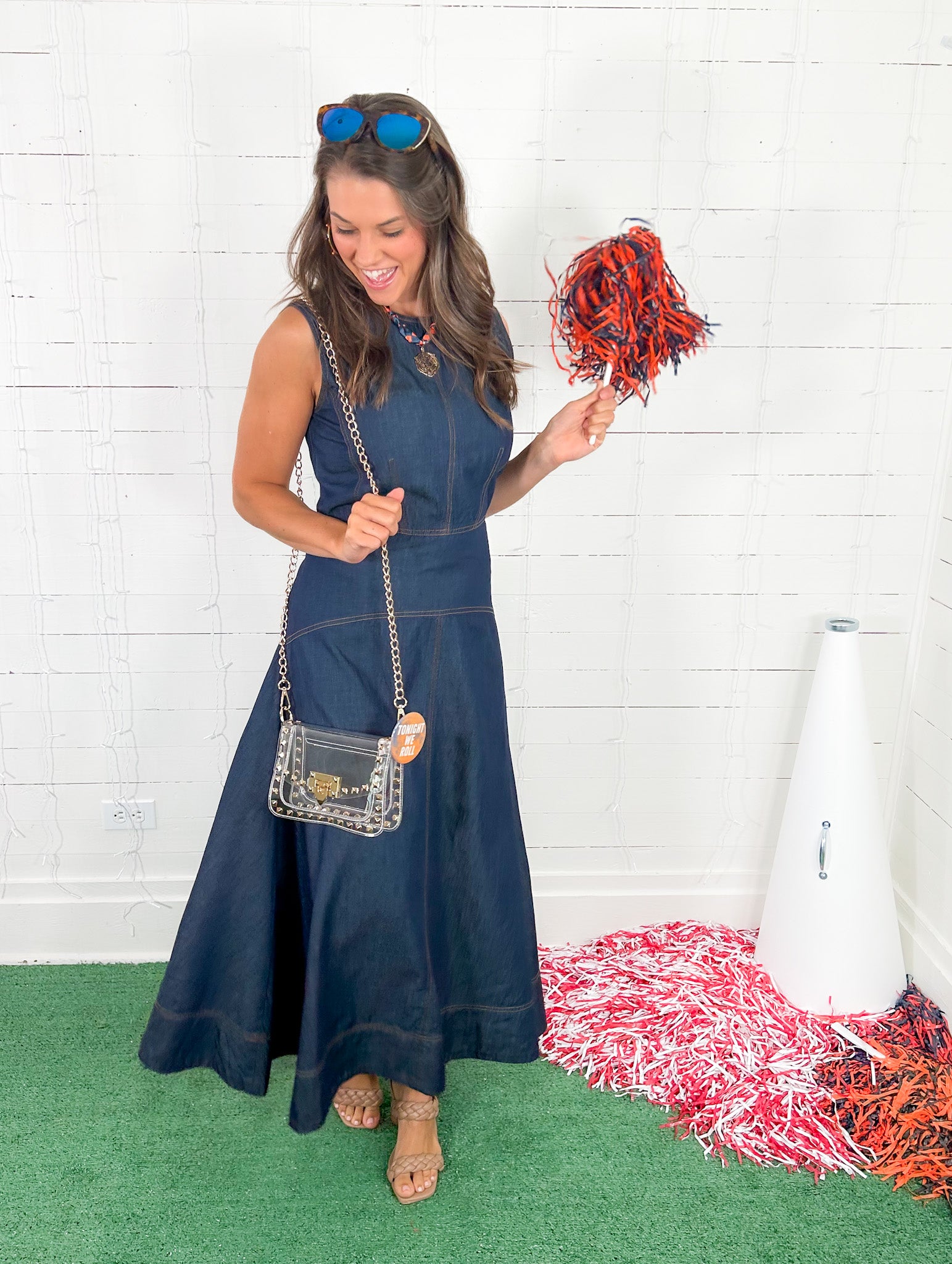 Claire Denim Maxi Dress Elizabeth James the Label
