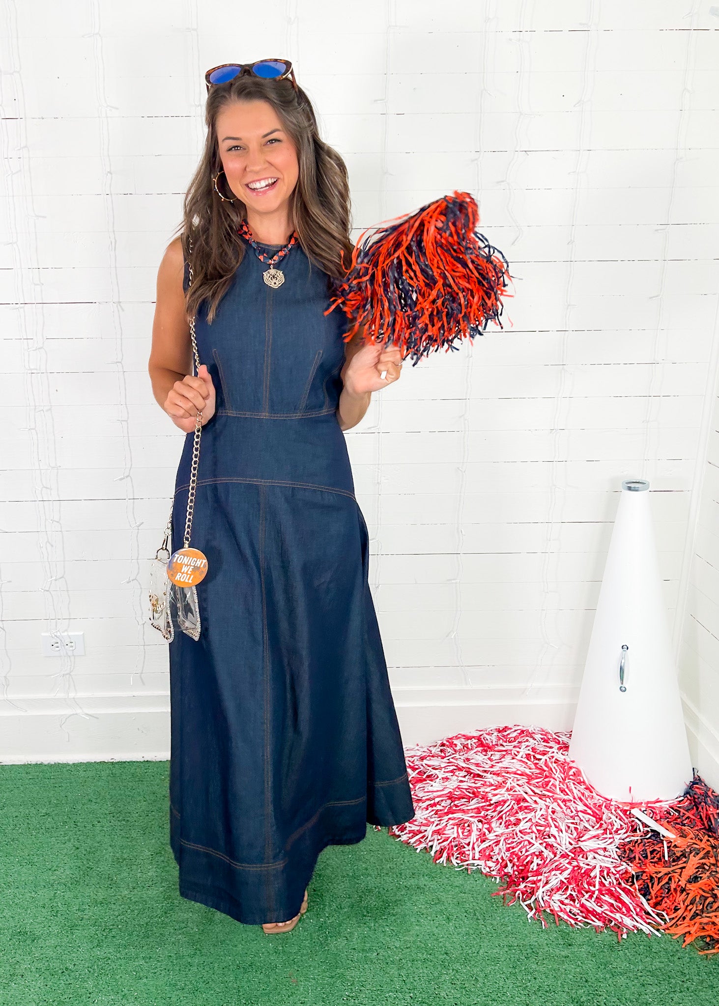 Claire Denim Maxi Dress Elizabeth James the Label