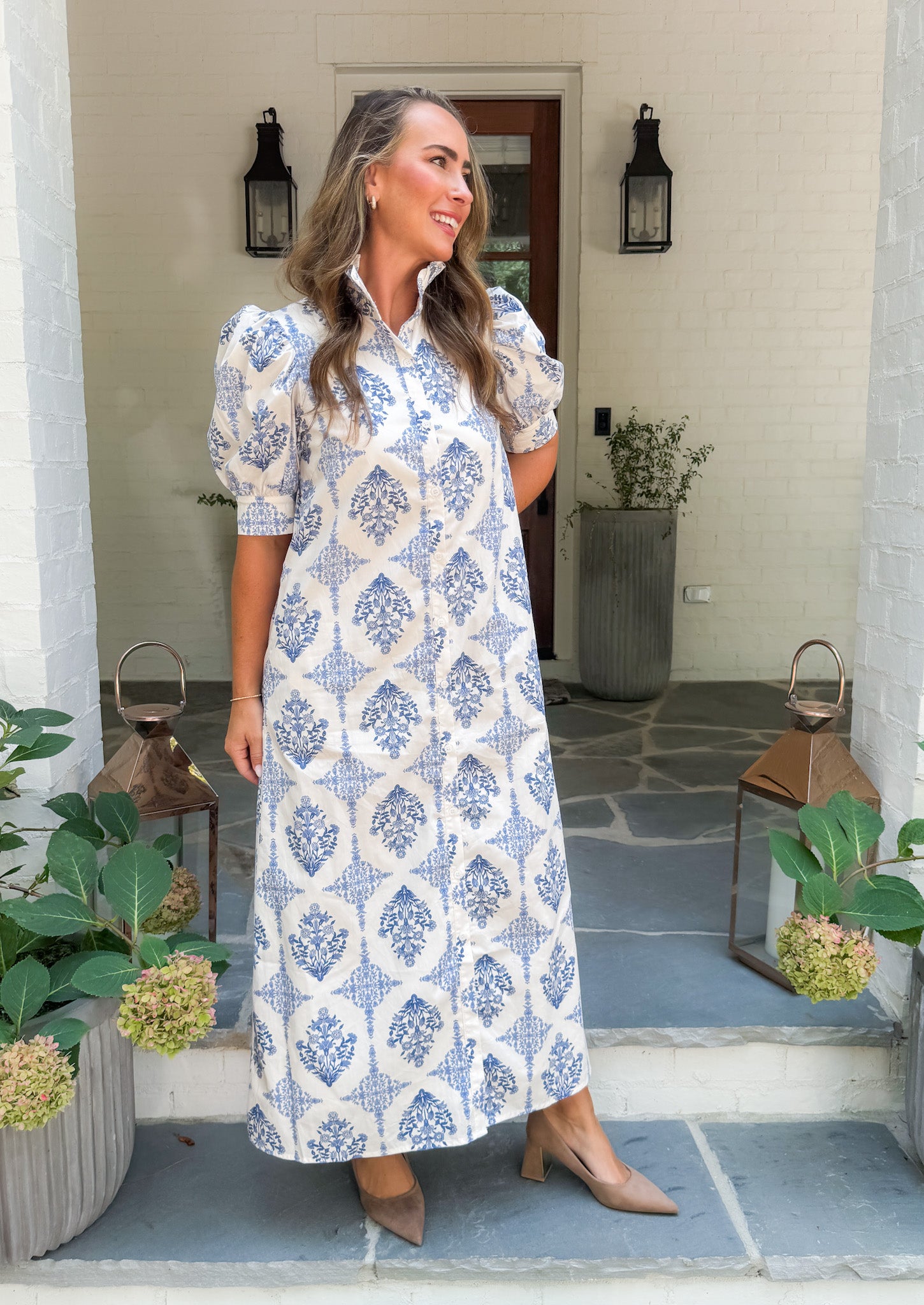 Claire French Vintage Floral Maxi Dress Karlie