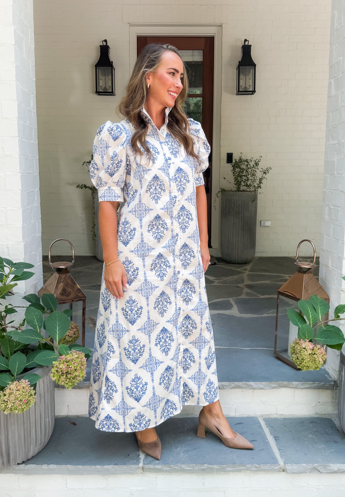 Claire French Vintage Floral Maxi Dress Karlie