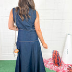 Claire Denim Maxi Dress Elizabeth James the Label