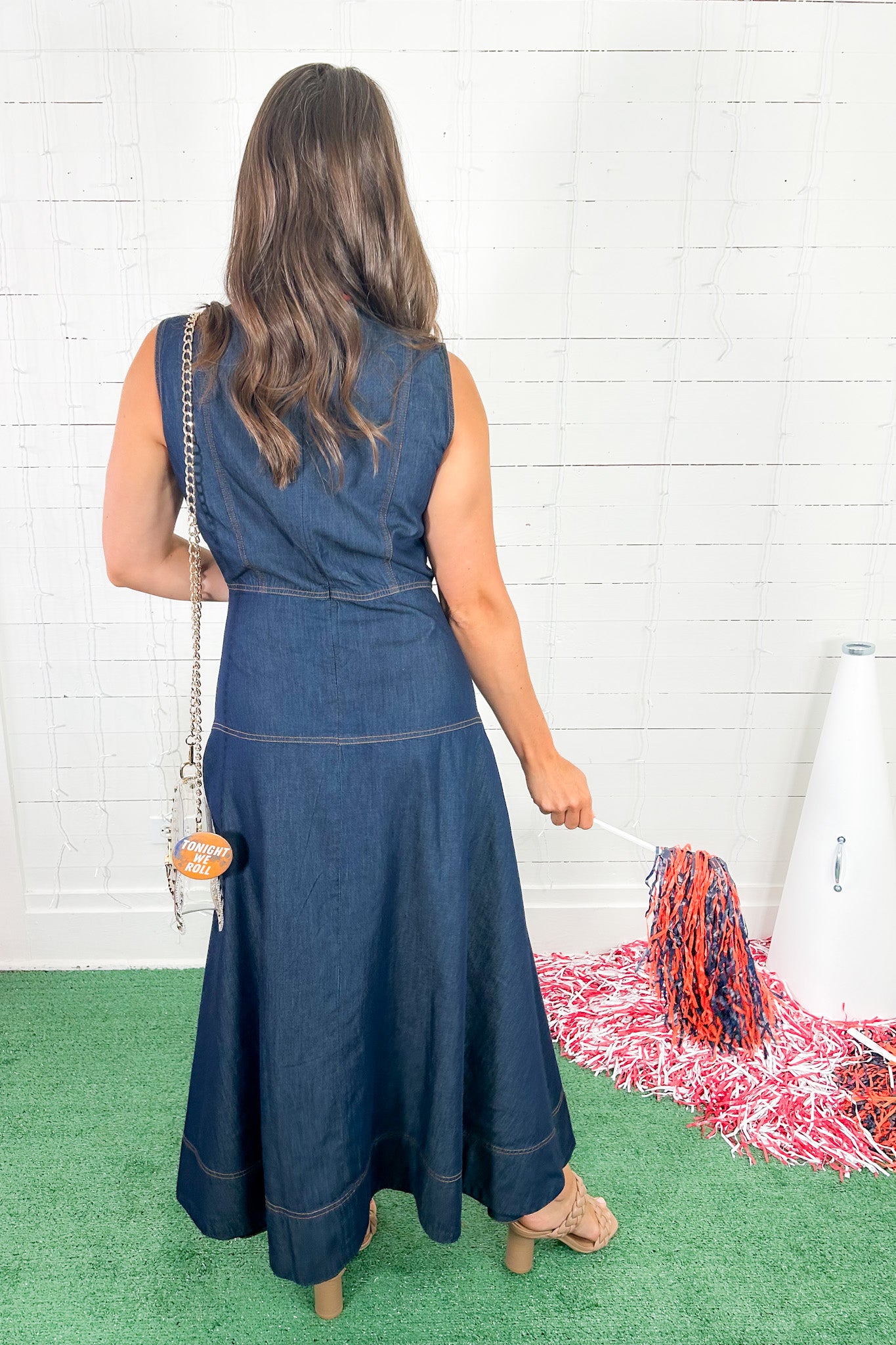 Claire Denim Maxi Dress Elizabeth James the Label