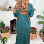 Clancy Hunter Green Pop Over Dress Entro