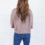 Clancy Mocha Mock Neck Sweater Glam