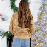 Clara Gold Metallic Sweater