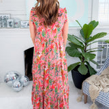 Clara Pink Safari Maxi Dress Briton Court